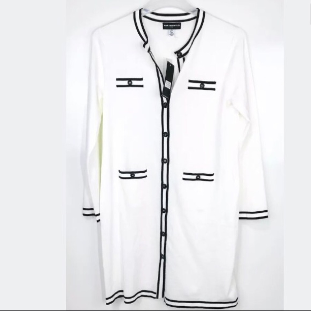 🆕 Karl Lagerfeld long sleeve cardigan dress large
